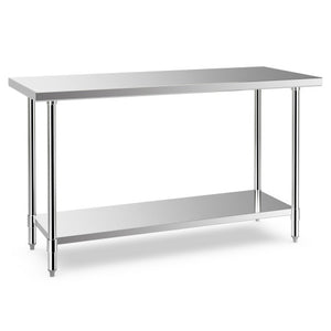24 x 60 Inches Stainless Steel Kitchen Prep Work Table with Adjustable Undershelf