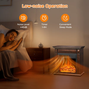 27” Electric Fireplace Mantel Wooden Surround Firebox M1806