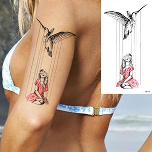 25 Sheets Flower Rose Luxury Tattoos Waterproof Temporary Sticker 3D Rose Flower Tattoos Body Art Arm Fake Tatoo For Womens
