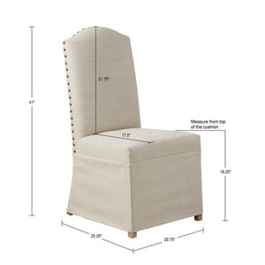 Dining Chair (Set of 2) With Skirts - Beige by Couch.com