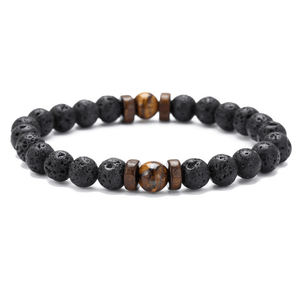 Epic Legendary Volcanic Stone Bracelet For Men And Women Lava Stone Stretch Yoga Bead Bracelet