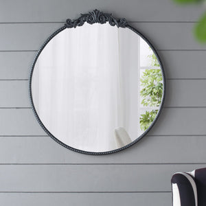 Classic Design Mirror With Baroque Inspired Frame For Bathroom, Entryway Console Lean Against Wall by Couch.com