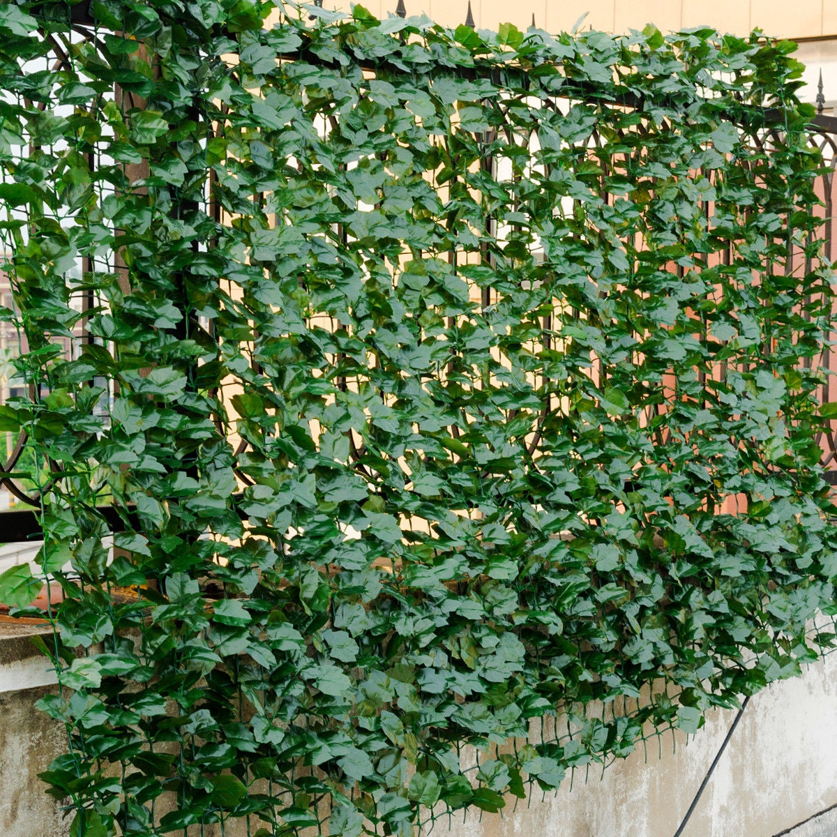 Faux Ivy Leaf Decorative Privacy Fence-59 x 118 Inch