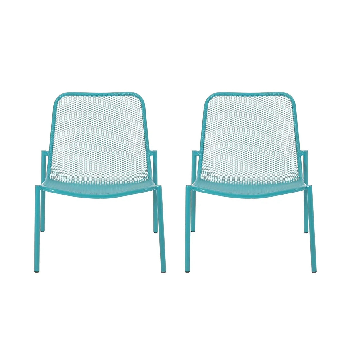 Outdoor Iron Chair With Mesh Design