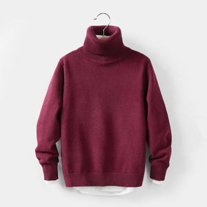 Autumn and winter high collar children's knitwear