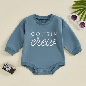 Embroidered Letters Long-sleeve Jumpsuit