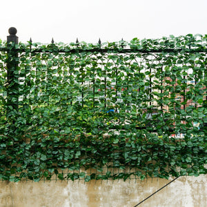 Faux Ivy Leaf Decorative Privacy Fence-59 x 118 Inch
