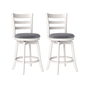 25"/30.5" Swivel Barstools Set of 2  360 ° Rotating Bar/Counter Height Chairs with Upholstered Seat-25 Inch