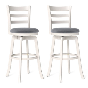 25"/30.5" Swivel Barstools Set of 2  360 ° Rotating Bar/Counter Height Chairs with Upholstered Seat-30.5 Inch
