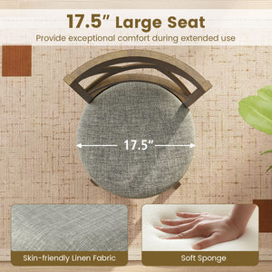 25/30 Inch Swivel Bar Stools Set of 2 with Backrests and Wood Frame-30 inches