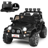 12V 2-Seater Ride on Car Truck with Remote Control and Storage Room-White