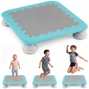 25.5 Inch Kids Mini Trampoline with 4 Removable and Non-Slip Foot Pads-Blue