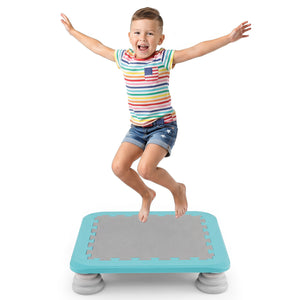 25.5 Inch Kids Mini Trampoline with 4 Removable and Non-Slip Foot Pads-Blue