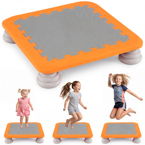 25.5 Inch Kids Mini Trampoline with 4 Removable and Non-Slip Foot Pads-Orange