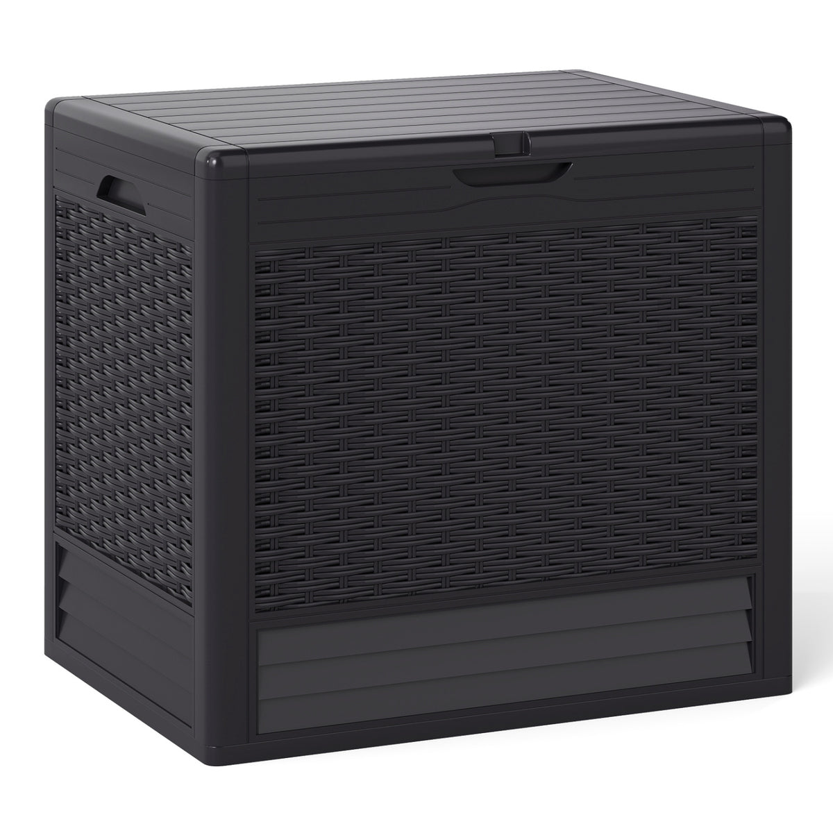 25 Gallon Outdoor Storage Box with Rattan Patterns-Brown