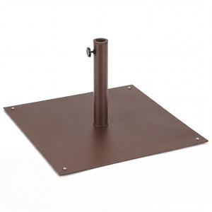 25 Inch Square Patio Umbrella Base 42 LBS Weighted-Brown