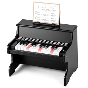 25 Keys Kids Piano Keyboard with Adjustable Speed and Teaching Mode-Black