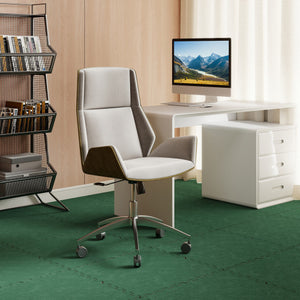 25 Pack-100 Sq.Ft. Foam Floor Tiles Interlocking Carpet Tiles with Edge Borders-Green