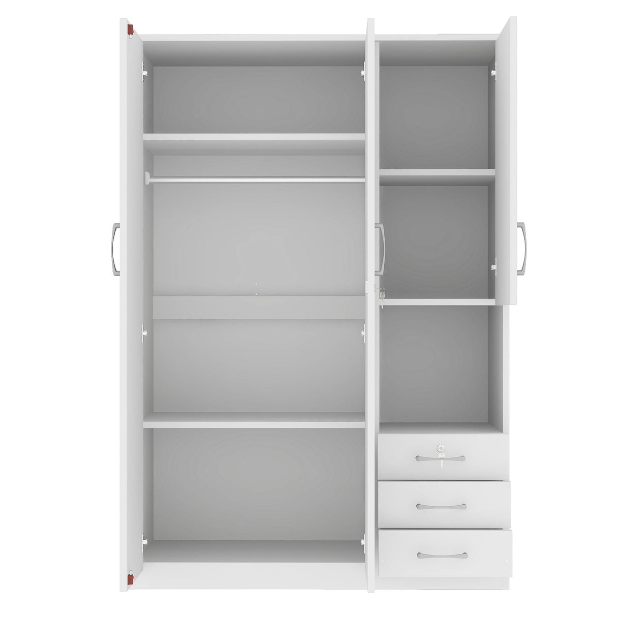 2 Doors Wardrobe Storage For Bedroom With Shelves And 3 Drawers by Couch.com