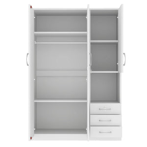 2 Doors Wardrobe Storage For Bedroom With Shelves And 3 Drawers by Couch.com