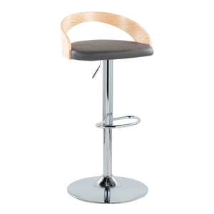 Grotto - Mid Century Modern Adjustable Height Barstool & Swivel With Oval Footrest (Set of 2) by Couch.com