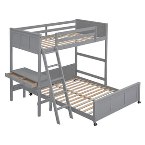 Full Over Full Bunk Bed With Desk by Couch.com