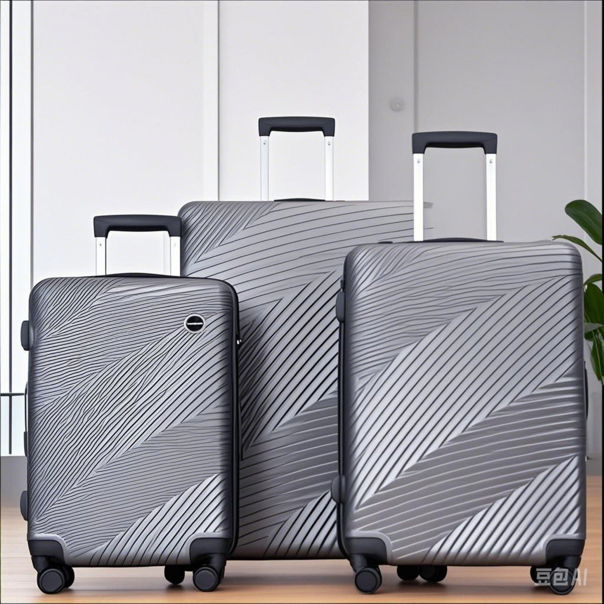 3 Piece Luggage Sets Lightweight Suitcase With Two Hooks, Spinner Wheels, by Couch.com