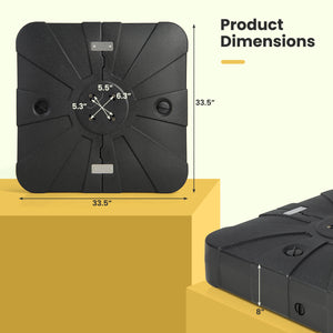260 lbs Offset Patio Umbrella Base with Wheels Sand Water Filled