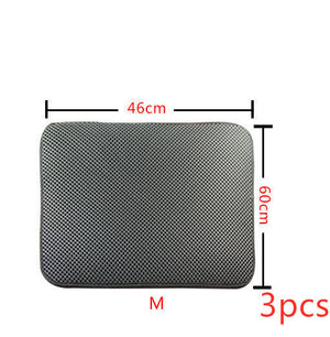 Double Layer Litter Cat Bed Pads Pet Cat Litter Mat Trapping Pets Litter Box Mat Pet Product Bed For Cats House Clean Mat