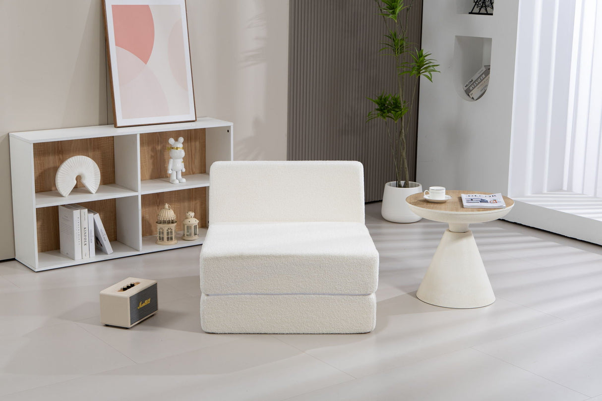 Folding Sofa Bed Couch Unfold For Comfortable Nap Modular Play Couch For Living Room The Office Room Playroom - White by Couch.com