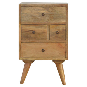 Nordic Style 4 Drawer Multi Nightstand - Oak by Couch.com
