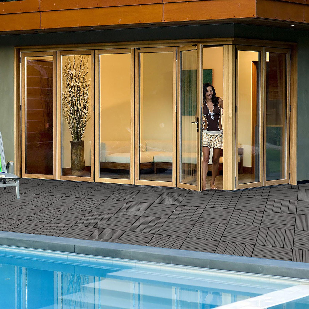 Composite Deck Tiles, Resist Rust, Water, Weather by Couch.com