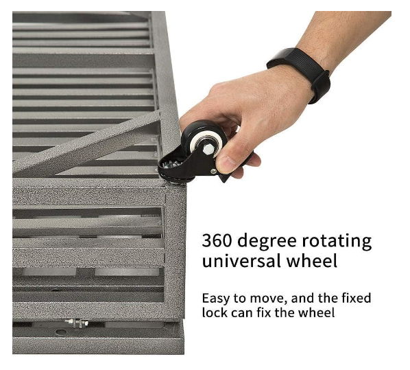 Heavy Duty Dog Cage Pet Crate With Roof & Window On Roof - Black by Couch.com