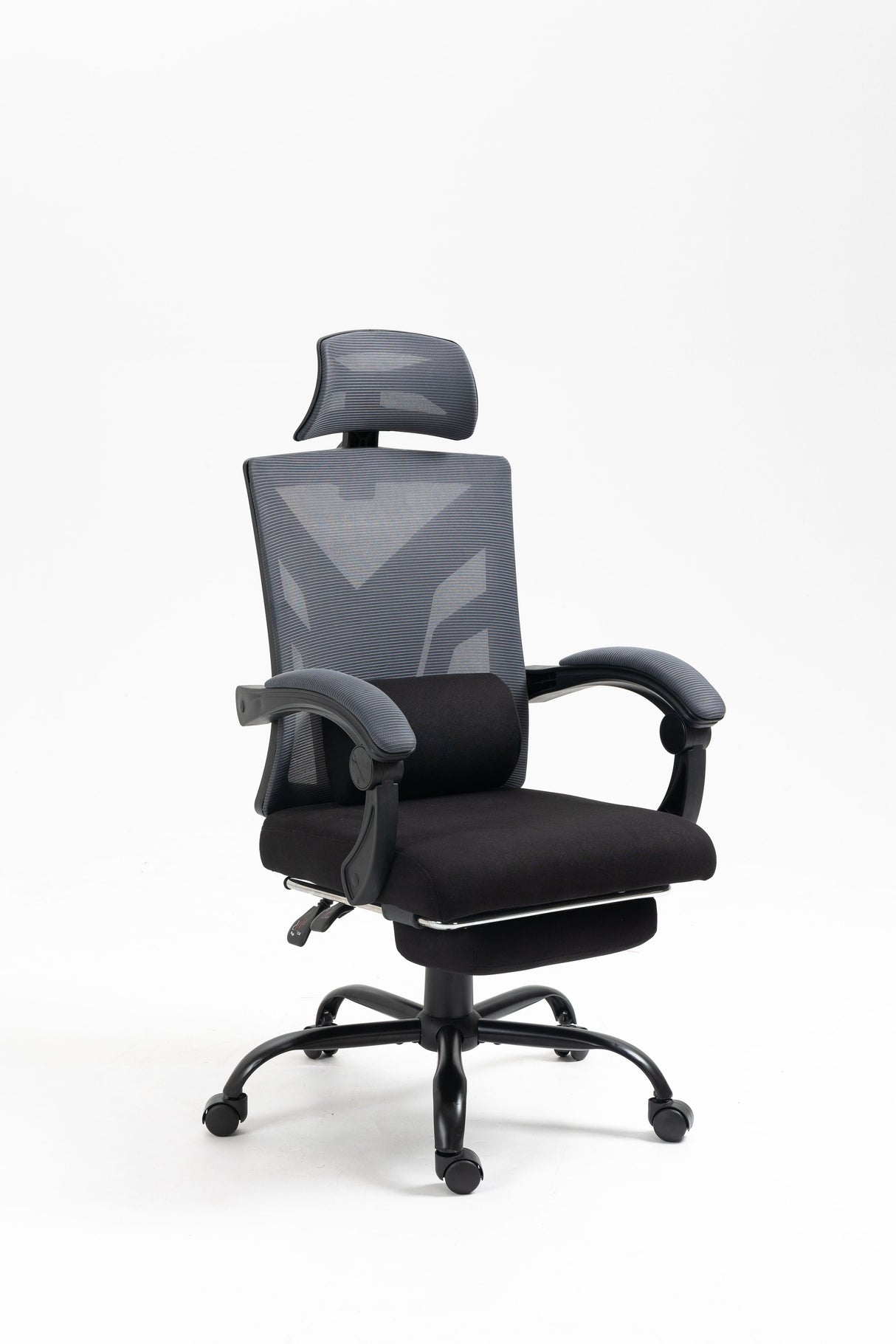 Couch.com Ergonomic Office Chair, Desk Chair With Adjustable Lumbar Support, High Back Mesh Chair With Wheels, Executive Chair For Home Office Black, Adjustable, Fabric Construction, Black Finish by Couch.com