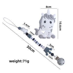 Teething Silicone Pacifier Clip With Toy
