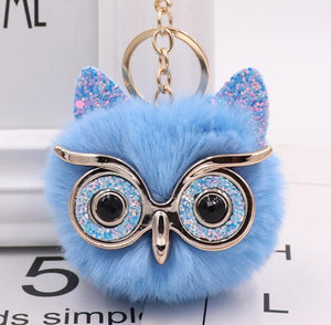 Lovely Owl Plush Doll Kids Favors Fur Ball Key Chain