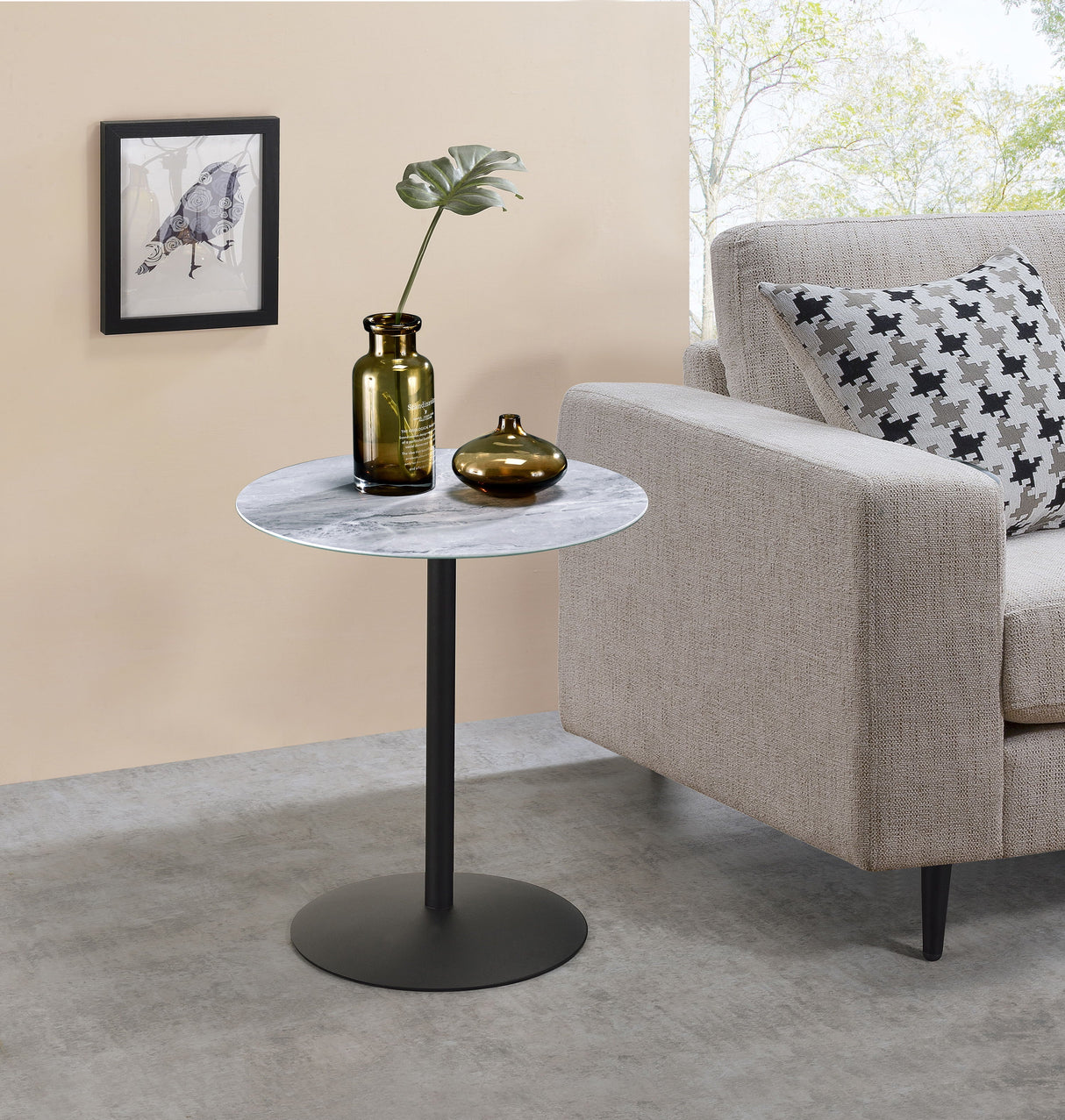 Circa - 17.5" End Table With Marble Textured Top by Couch.com