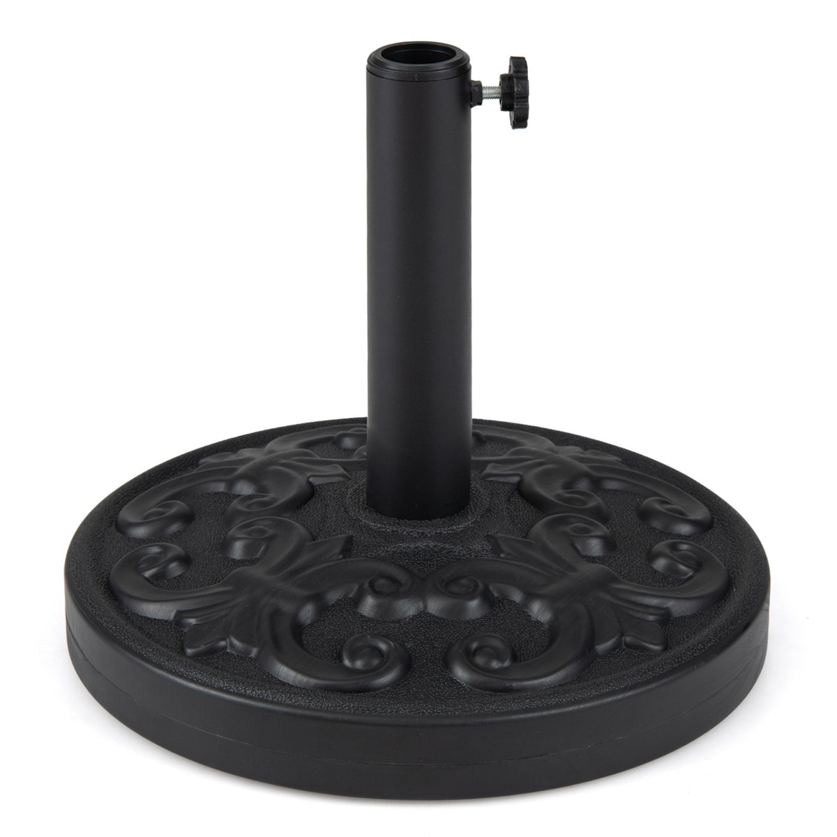 26.5 LBS Heavy-duty Round Umbrella Stand with Adjustable Knob