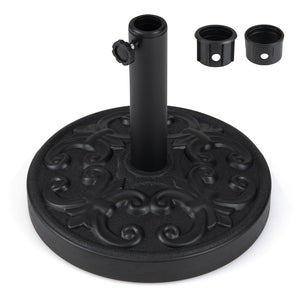 26.5 LBS Heavy-duty Round Umbrella Stand with Adjustable Knob