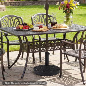 26.5 LBS Heavy-duty Round Umbrella Stand with Adjustable Knob