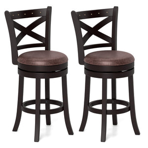 26/30 Inch Swivel Bar Stools Set of 2 Bar Chairs with Padded Seat-26 inches