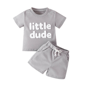 Children's Waffle Short Sleeve Suit