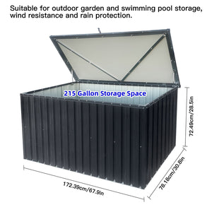Out Door Metal Storage Box Store Medium - Black by Couch.com