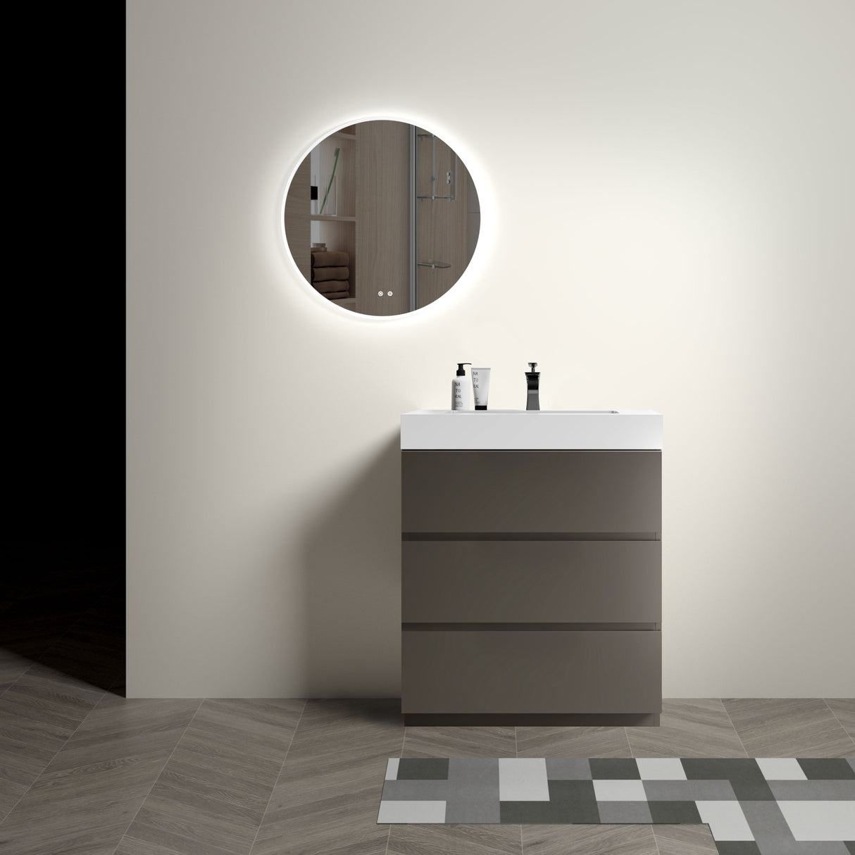 Alice - Bathroom Vanity With Sink, Large Storage Freestanding Bathroom Vanity For Modern Bathroom, One-Piece Sink Basin Without Drain And Faucet by Couch.com