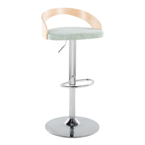 Grotto - Mid Century Modern Adjustable Height Barstool & Swivel With Oval Footrest (Set of 2) by Couch.com