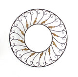 Bronze Round Accent Metal Mirror
