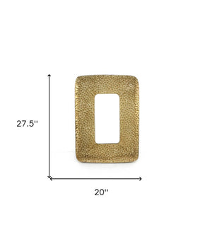 28" Gold Metal Framed Accent Mirror