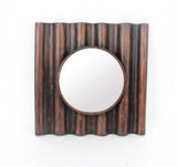 24" Bronze Square Metal Framed Accent Mirror