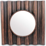 24" Bronze Square Metal Framed Accent Mirror