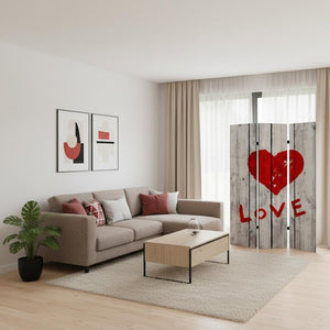 72" Brown Canvas Folding Three Panel Screen Room Divider